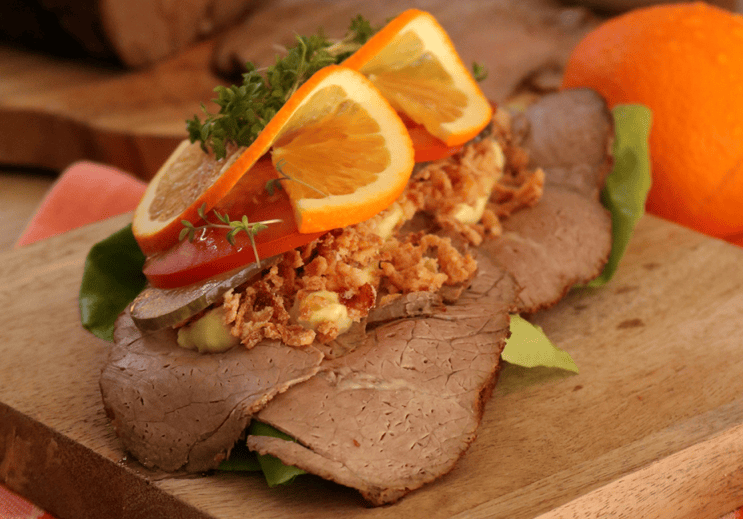 Hjemmelavet roastbeef opskrift pålæg smørrebrød selvforsyning